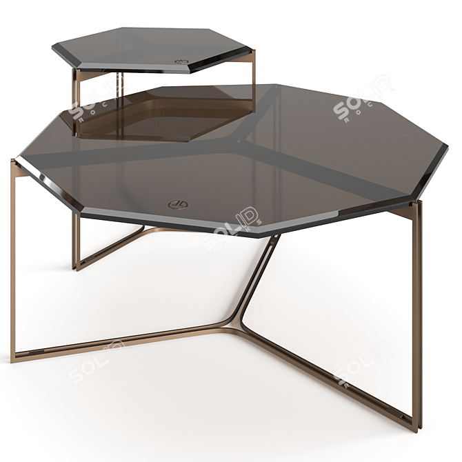 Gemmy Luxury Coffee Tables Set 3D model image 2