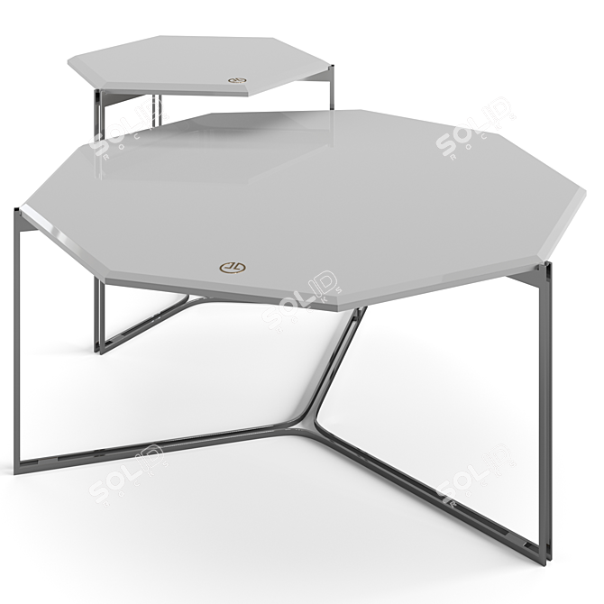 Gemmy Luxury Coffee Tables Set 3D model image 4