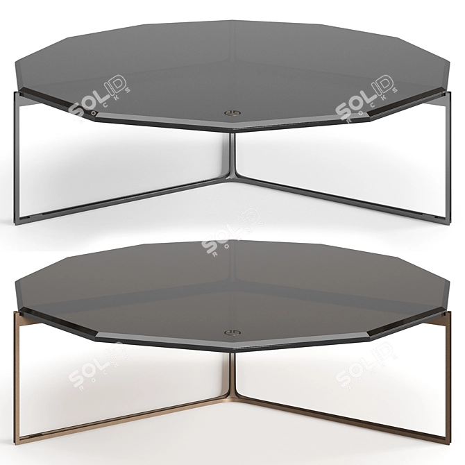 Gemmy Luxury Coffee Tables Set 3D model image 6