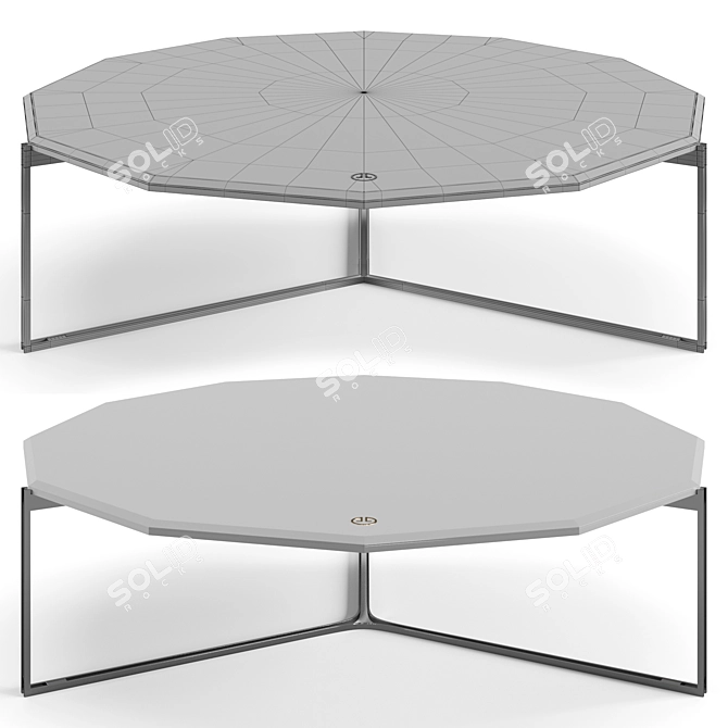 Gemmy Luxury Coffee Tables Set 3D model image 7