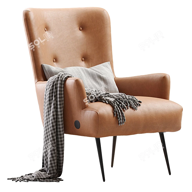 Modern Melbourne Armchair Design 3D model image 1