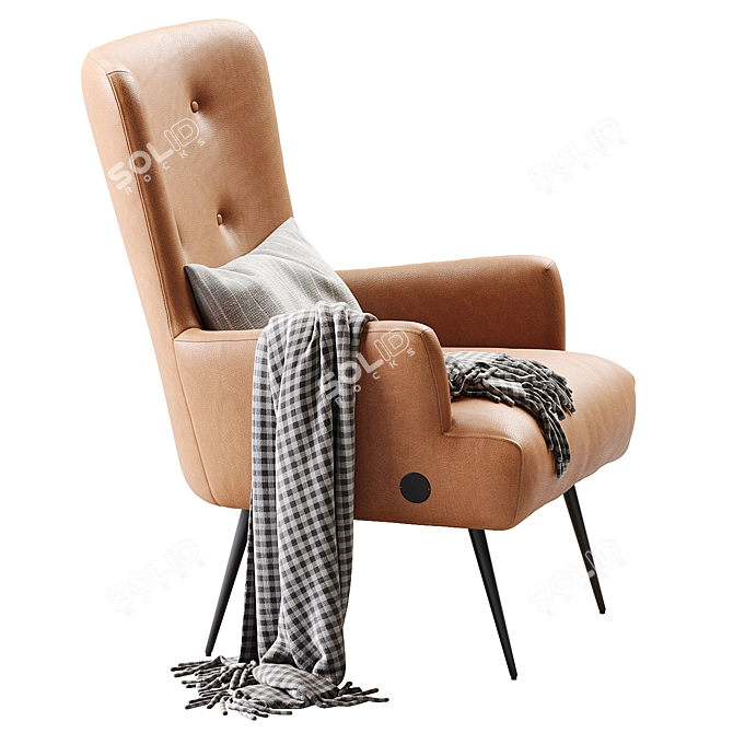 Modern Melbourne Armchair Design 3D model image 2