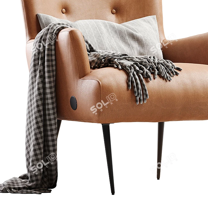 Modern Melbourne Armchair Design 3D model image 6