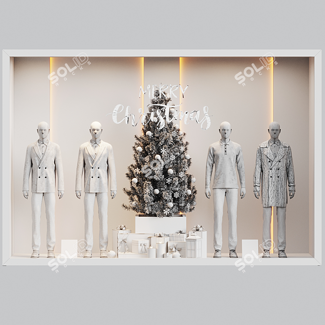 New Year Clothing Shop Showcase 3D model image 5