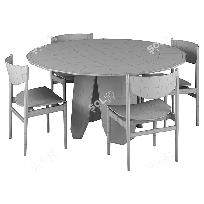 Peyote Dining Set Furniture Collection 3D model image 7