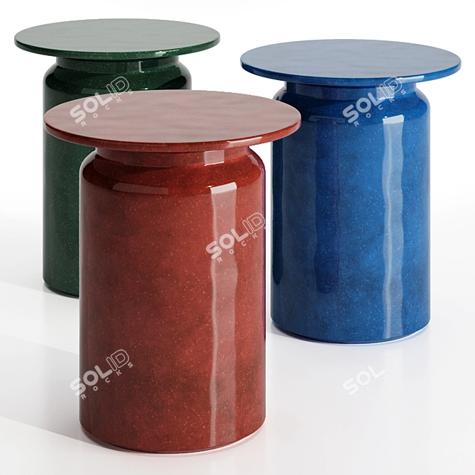 Stylish Panarea Ceramic Coffee Table 3D model image 1