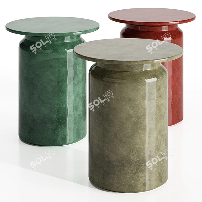 Stylish Panarea Ceramic Coffee Table 3D model image 2