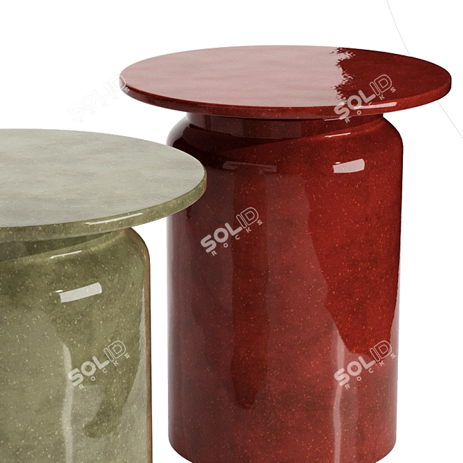 Stylish Panarea Ceramic Coffee Table 3D model image 4