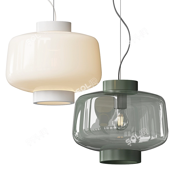 Modern Dusk Pendant Light 3D model image 1