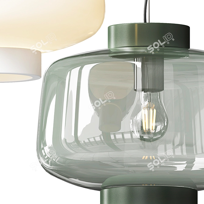 Modern Dusk Pendant Light 3D model image 2