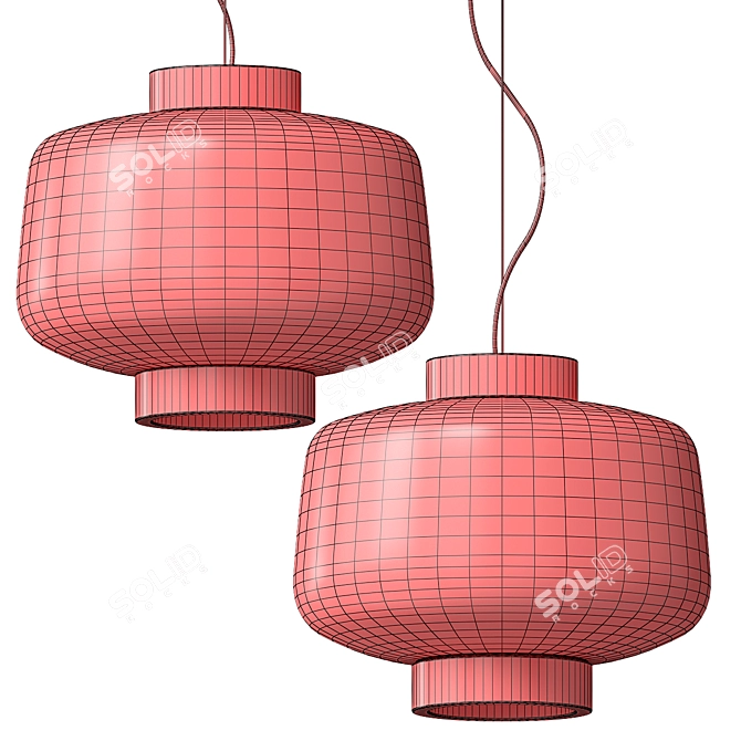 Modern Dusk Pendant Light 3D model image 4