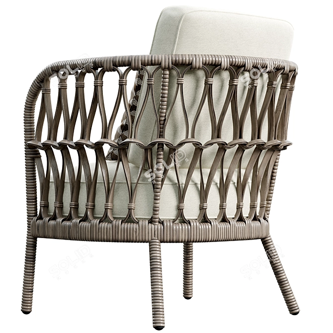 Elegant Penelope Lounge Chair 3D model image 3