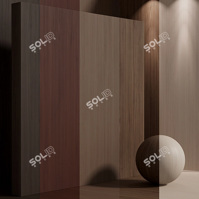 Seamless Cherry Wood Texture Set 3D model image 6