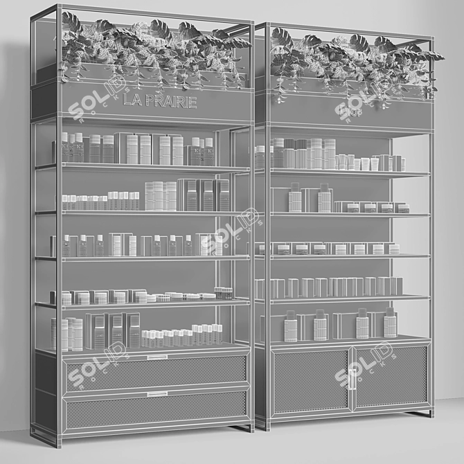 Cosmetic Display Stand Rack 3D model image 4