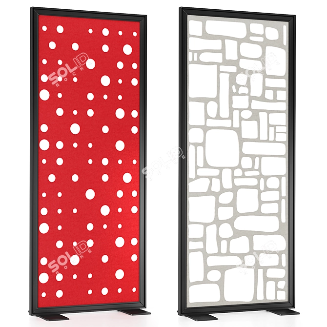 BuzziFalls Pebbles Dots Divider 3D model image 1