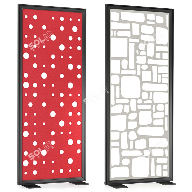 BuzziFalls Pebbles Dots Divider 3D model image 3