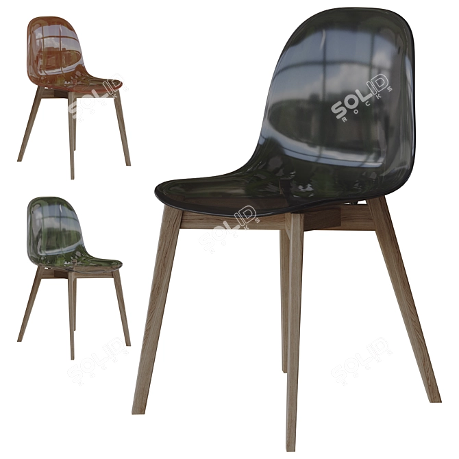 Translucent Academia Chair 3D Model 3D model image 1