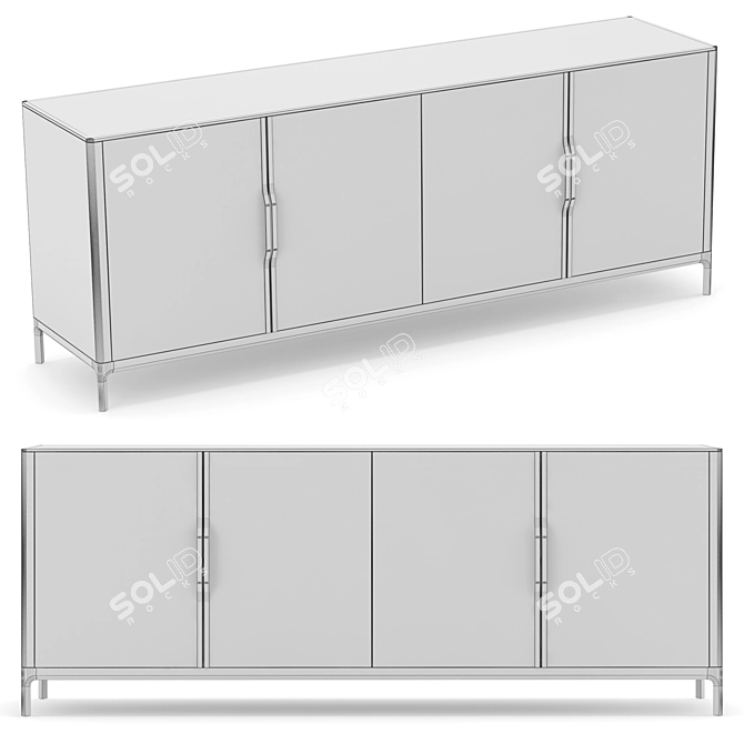 Modern Padua Sideboard Cabinet 3D model image 5