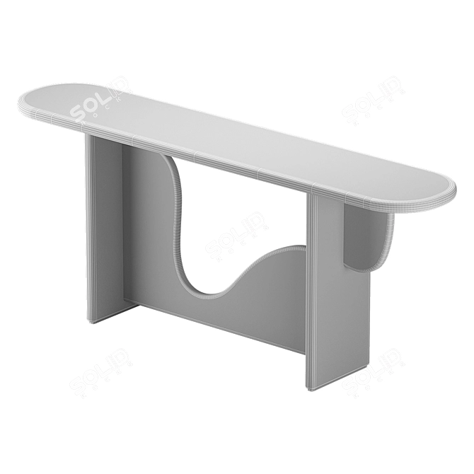 Elegant Modern Rubio Console Table 3D model image 2