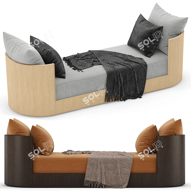 Elegant RH Byron Daybed 3D model image 1