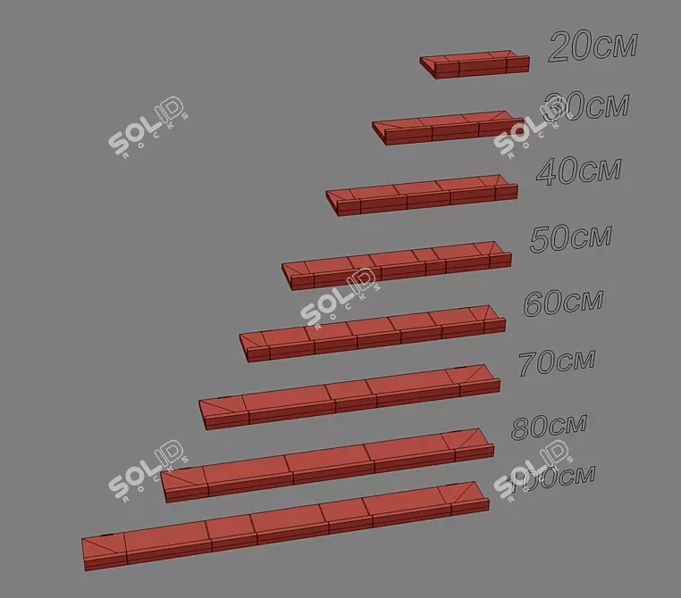 ETELI Collection Stone Shelf 3D model image 6