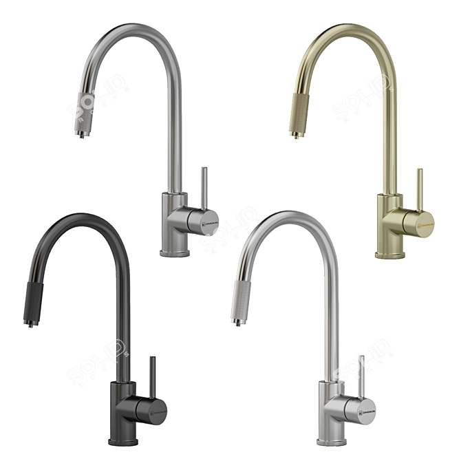 Designer Omoikiri Faucet Set 02 3D model image 3