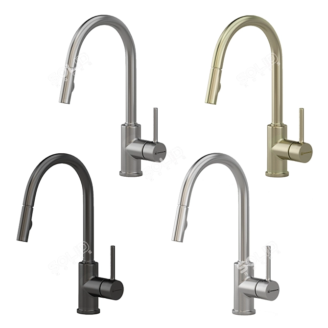 Designer Omoikiri Faucet Set 02 3D model image 4