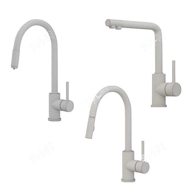 Designer Omoikiri Faucet Set 02 3D model image 5