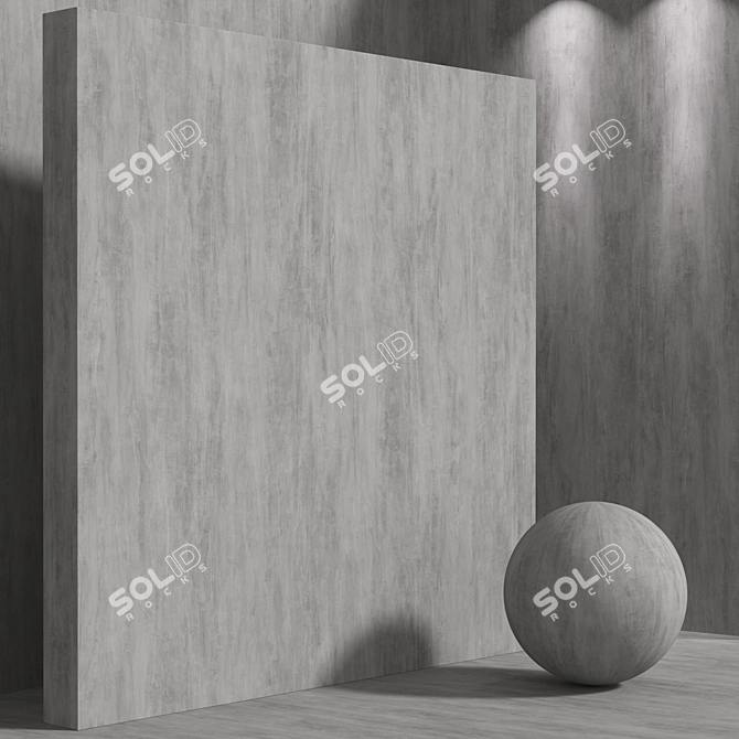 Seamless Concrete Plaster Material Set 3D model image 2