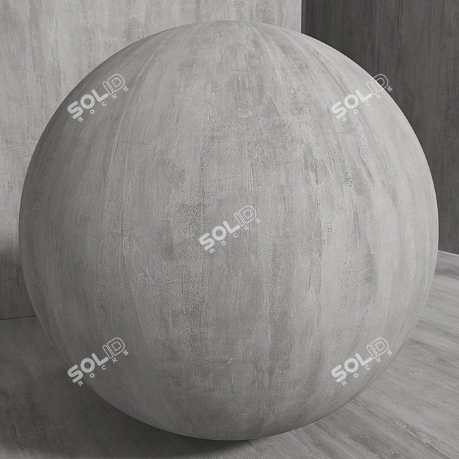 Seamless Concrete Plaster Material Set 3D model image 3