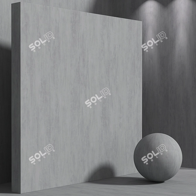 Seamless Concrete Plaster Material Set 3D model image 4