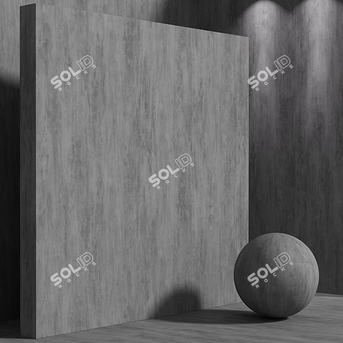 Seamless Concrete Plaster Material Set 3D model image 5