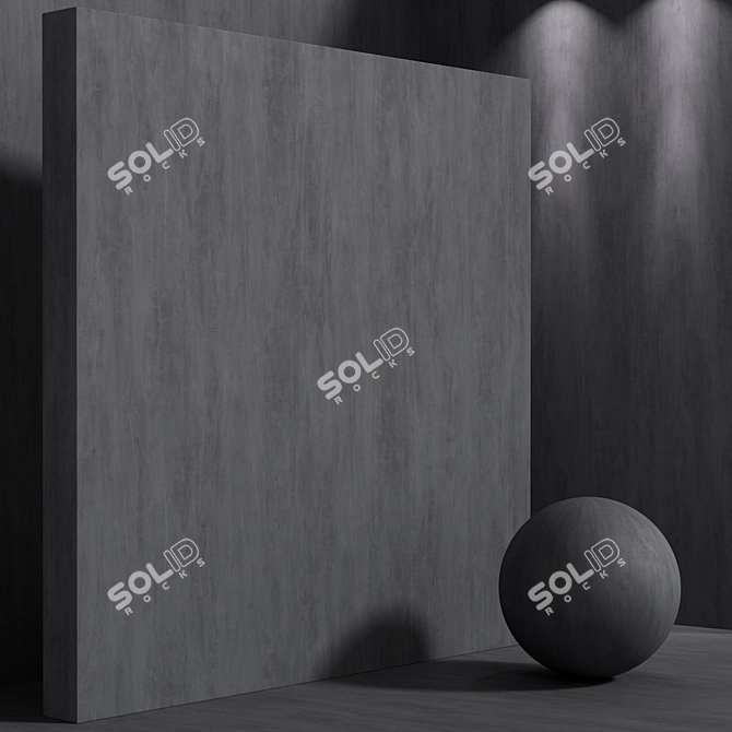 Seamless Concrete Plaster Material Set 3D model image 6