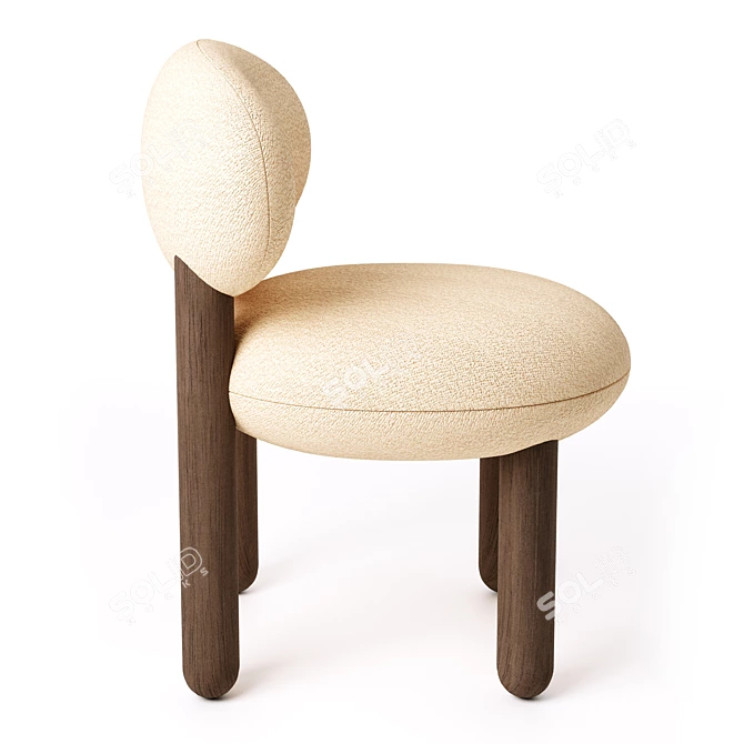 Modern Noom Flock Chair Design 3D model image 2