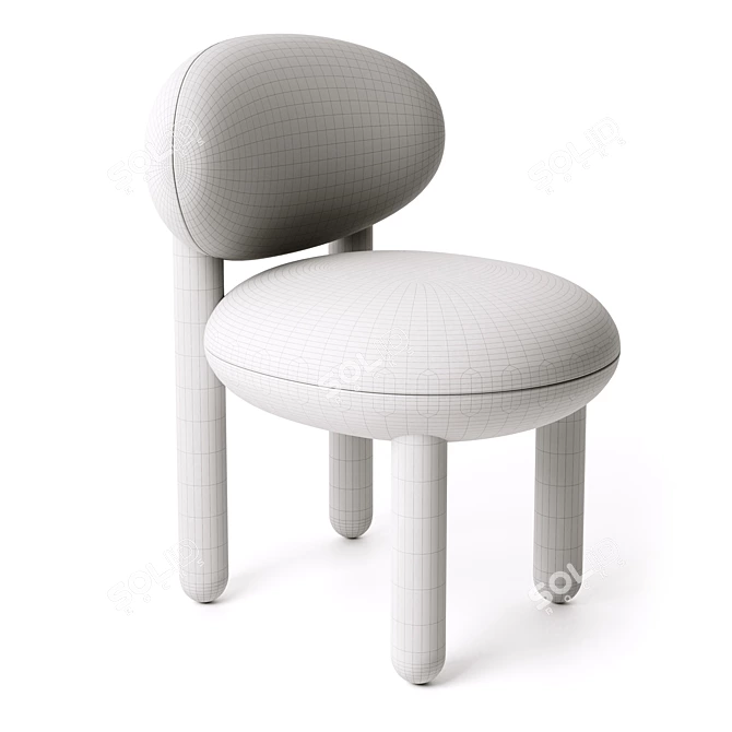 Modern Noom Flock Chair Design 3D model image 6