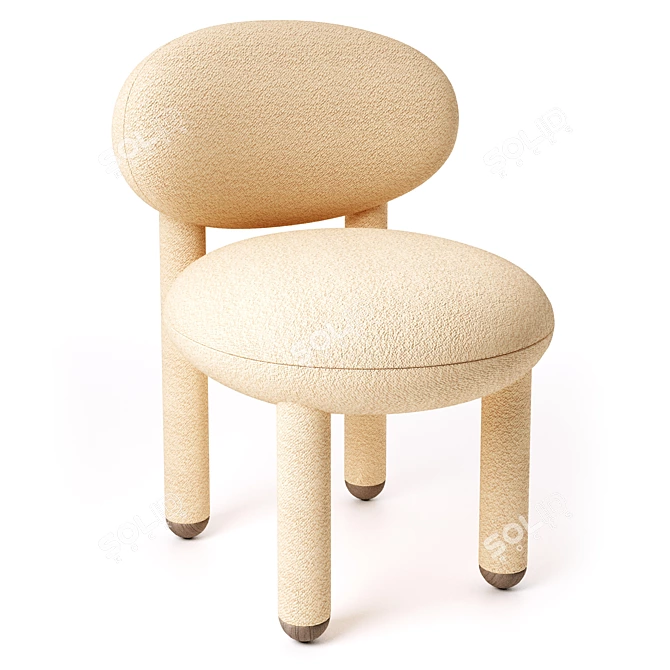Sleek Noom Flock Chair Design 3D model image 1