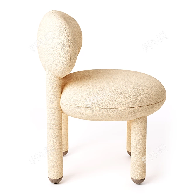 Sleek Noom Flock Chair Design 3D model image 2