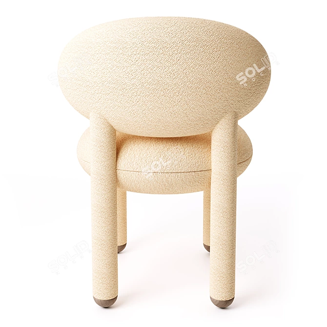 Sleek Noom Flock Chair Design 3D model image 4
