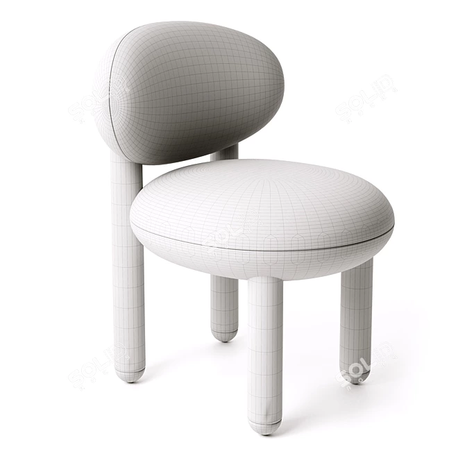 Sleek Noom Flock Chair Design 3D model image 6