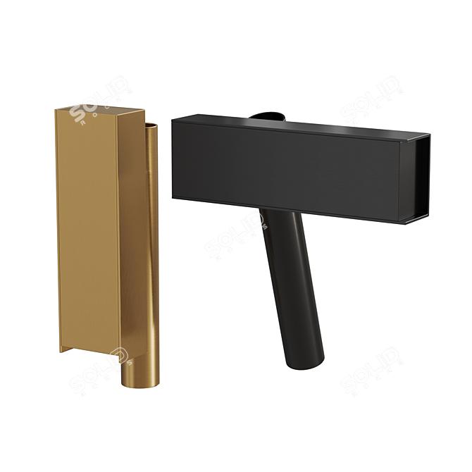 Rotating LED Wall Lamp: Lampatron ASAF 3D model image 3