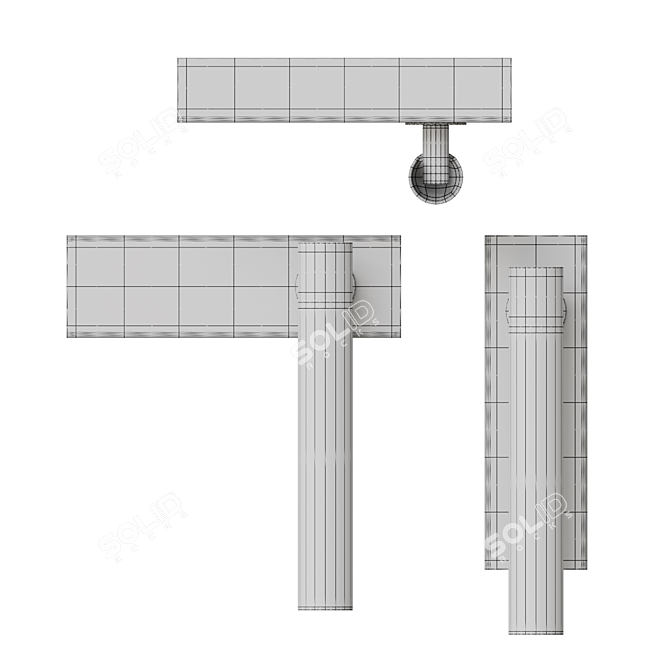 Rotating LED Wall Lamp: Lampatron ASAF 3D model image 5