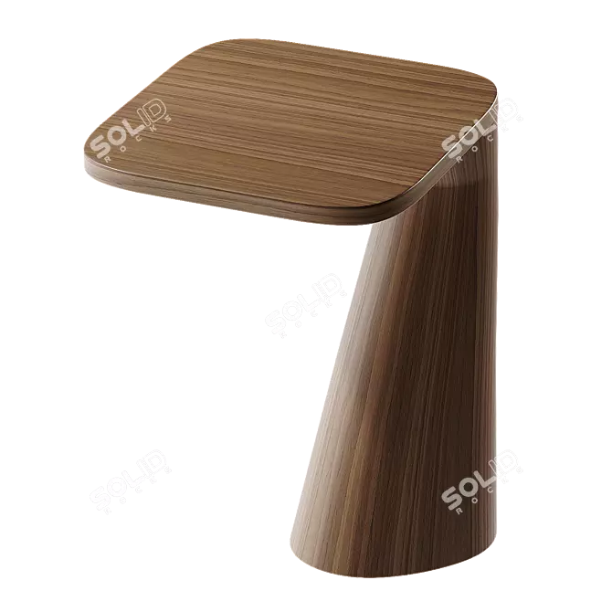 Bora Coffee Table Walnut MDF 3D model image 1