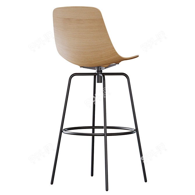 Blu Dot Swivel Barstool Model 3D model image 3