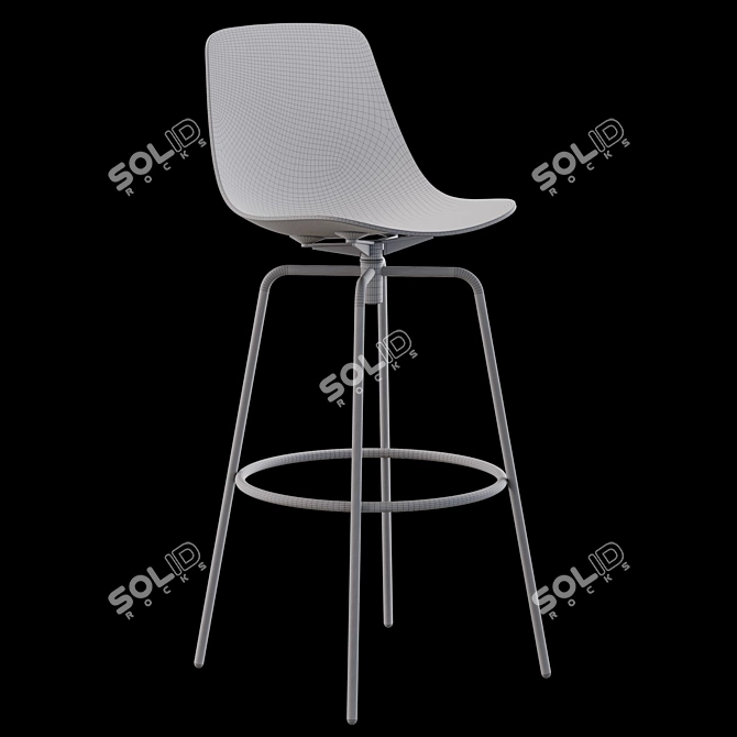 Blu Dot Swivel Barstool Model 3D model image 5