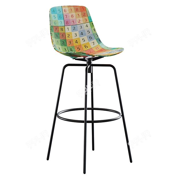 Blu Dot Swivel Barstool Model 3D model image 6