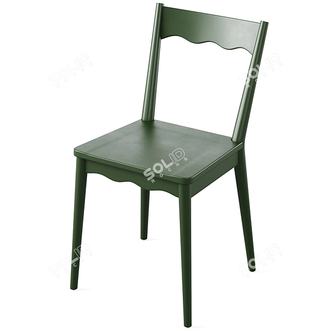 Stella Dining Chair in Velvet 3D model image 4