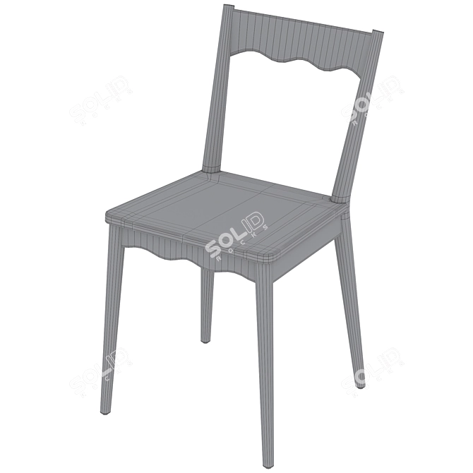 Stella Dining Chair in Velvet 3D model image 10