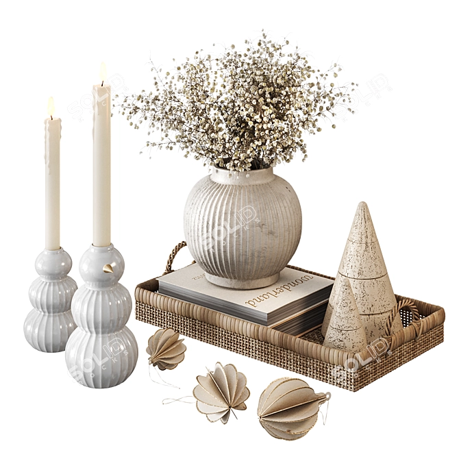 Christmas Coffee Table Set 02 3D model image 2