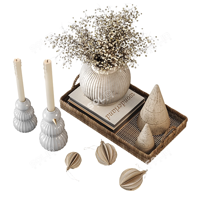 Christmas Coffee Table Set 02 3D model image 4