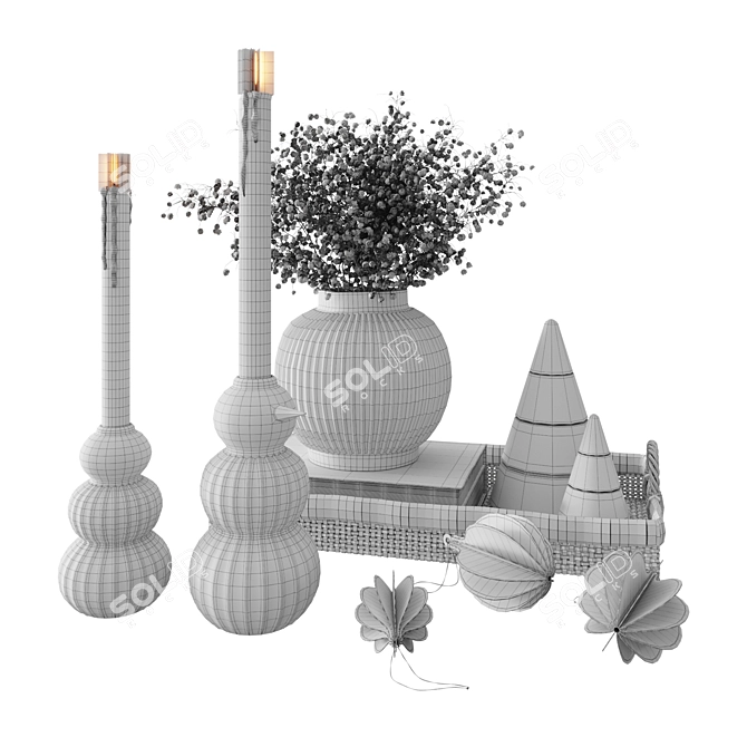 Christmas Coffee Table Set 02 3D model image 7